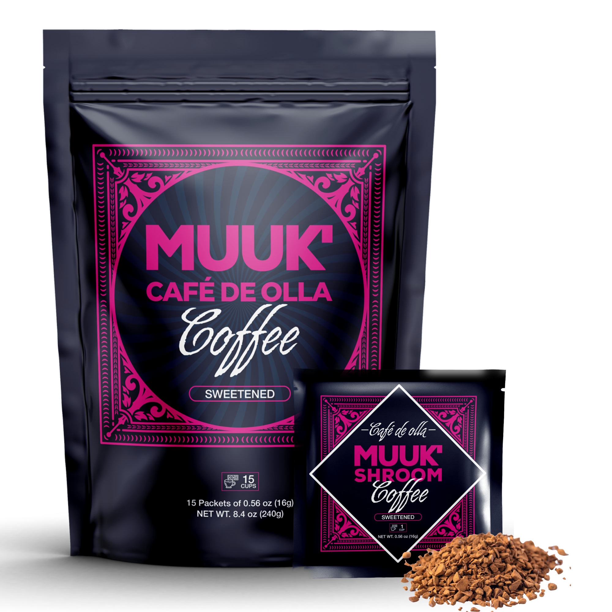 MUUK' CAFÉ DE OLLA COFFEE | Café de Olla Instant Coffee with Adaptogen Mushroom Superfoods