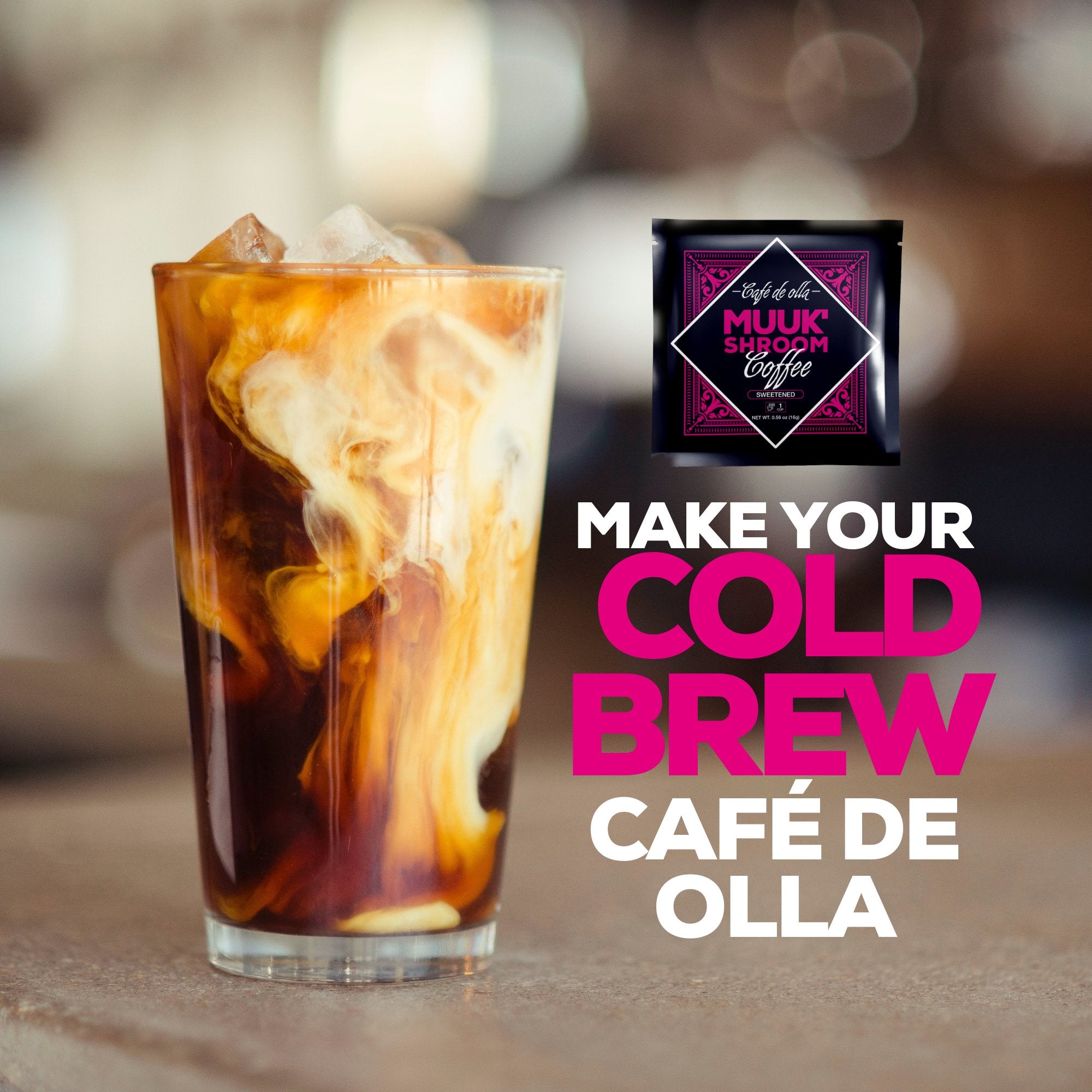 MUUK' CAFÉ DE OLLA COFFEE | Café de Olla Instant Coffee with Adaptogen Mushroom Superfoods - MUUK' SUPERFOODS