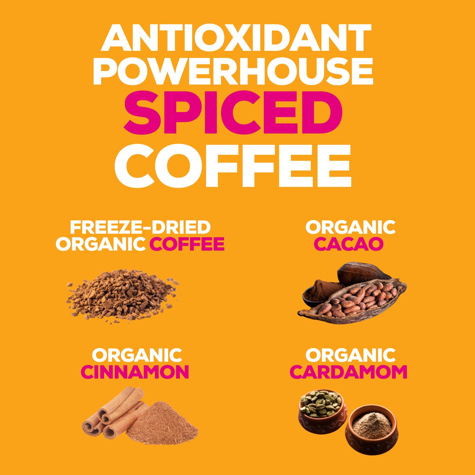 MUUK' CAFÉ DE OLLA DECAF | Decaffeinated Instant Coffee with Adaptogen Superfoods Blend - MUUK' SUPERFOODS