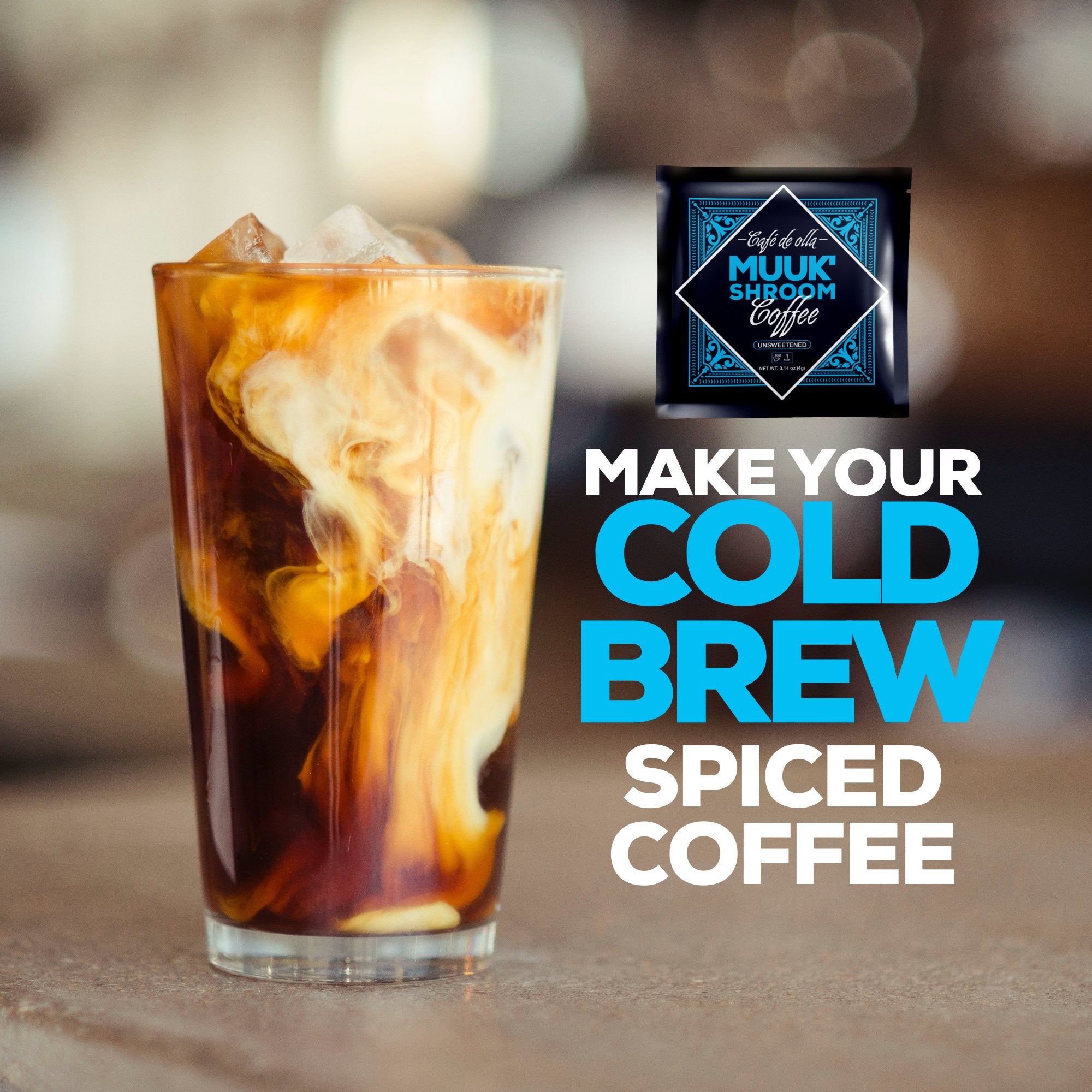 MUUK' SPICED COFFEE | Organic Instant Mushroom Coffee with Spice & Adaptogen Superfoods Blend - MUUK' SUPERFOODS