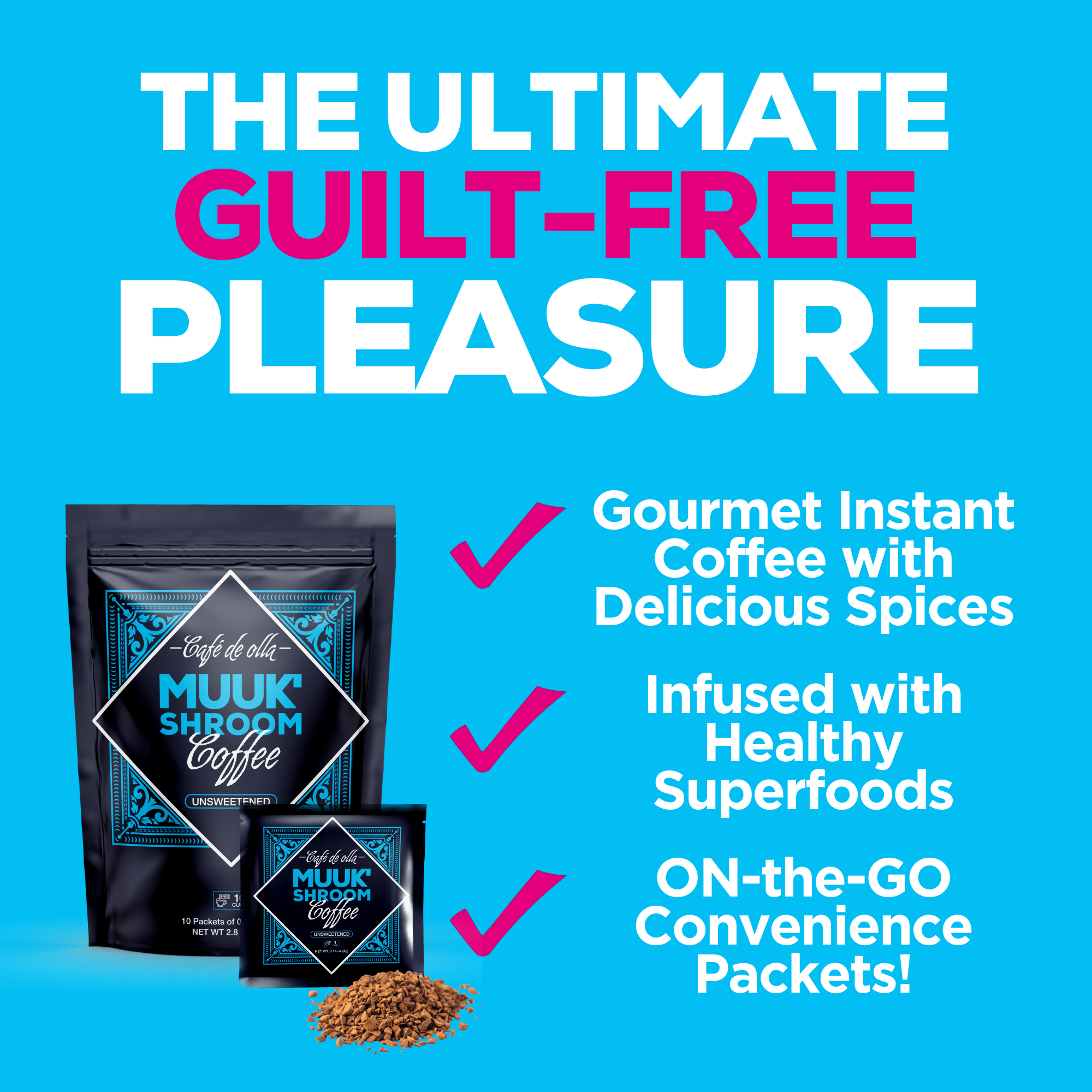 MUUK' SPICED COFFEE | Organic Instant Mushroom Coffee with Spice & Adaptogen Superfoods Blend - MUUK' SUPERFOODS