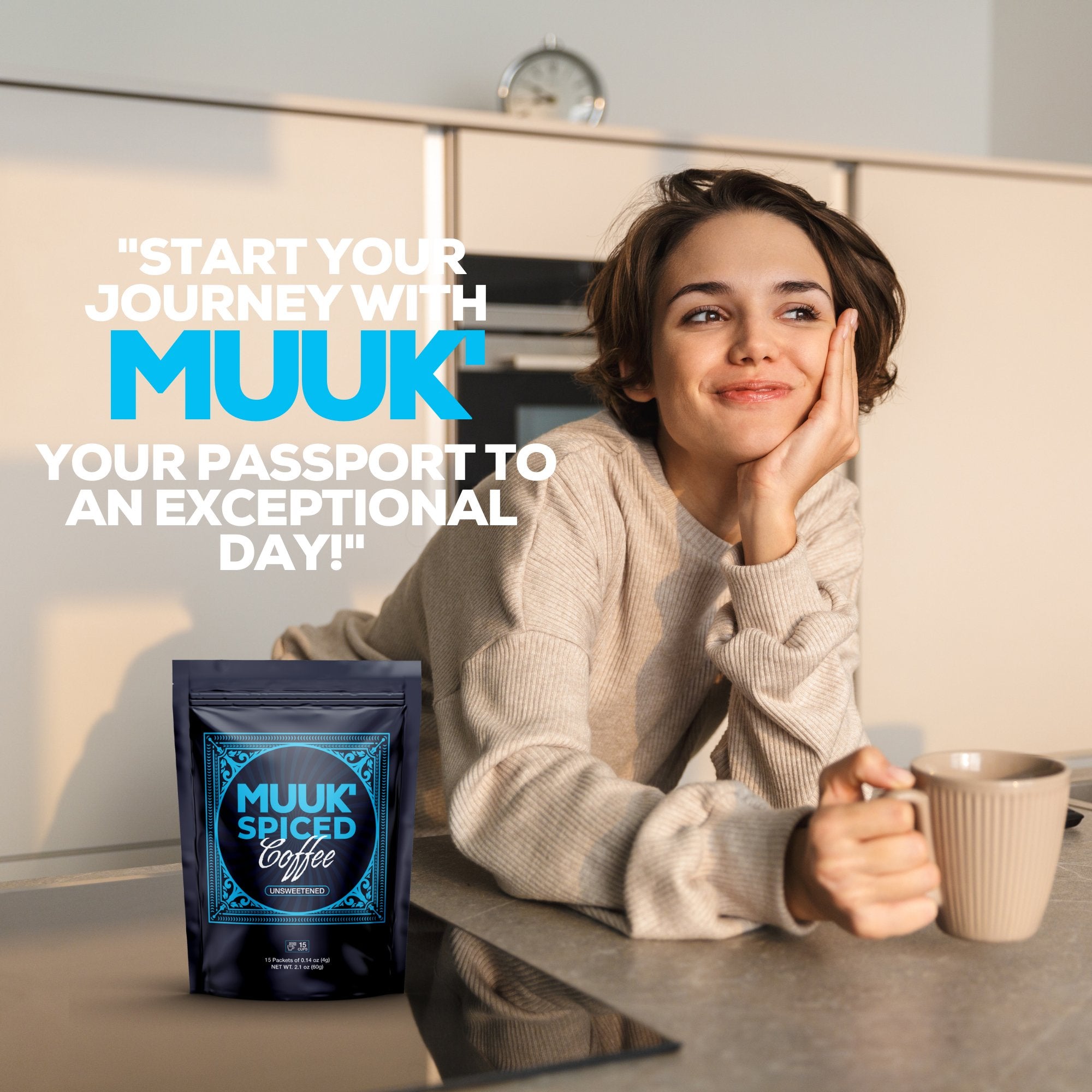 MUUK' SPICED COFFEE | Organic Instant Mushroom Coffee with Spice & Adaptogen Superfoods Blend - MUUK' SUPERFOODS