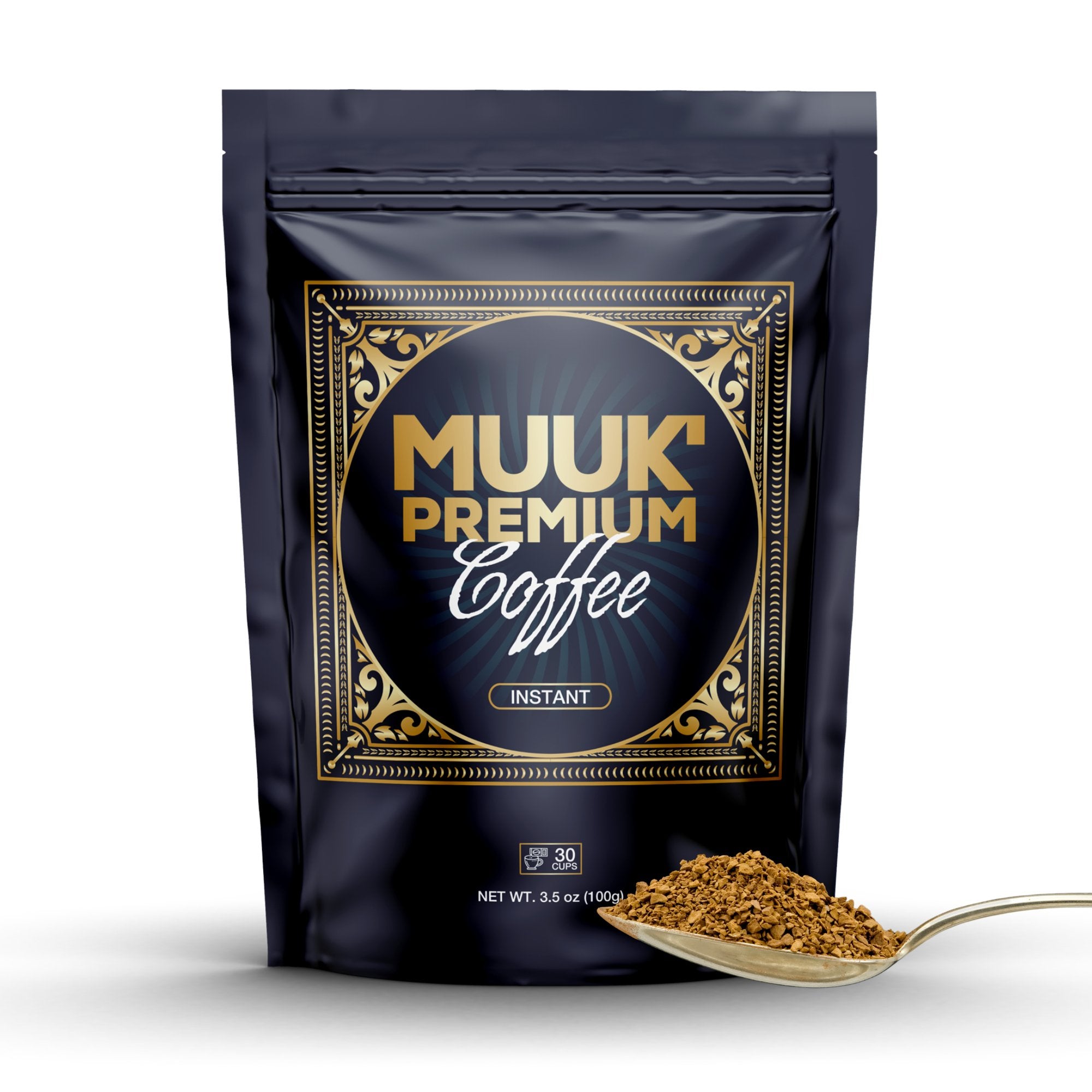 MUUK' Premium Instant Coffee - 3.5oz Bag | 100% Arabica Medium Roast | Berry & Red Fruits Notes | 30 Servings - MUUK' SUPERFOODS US