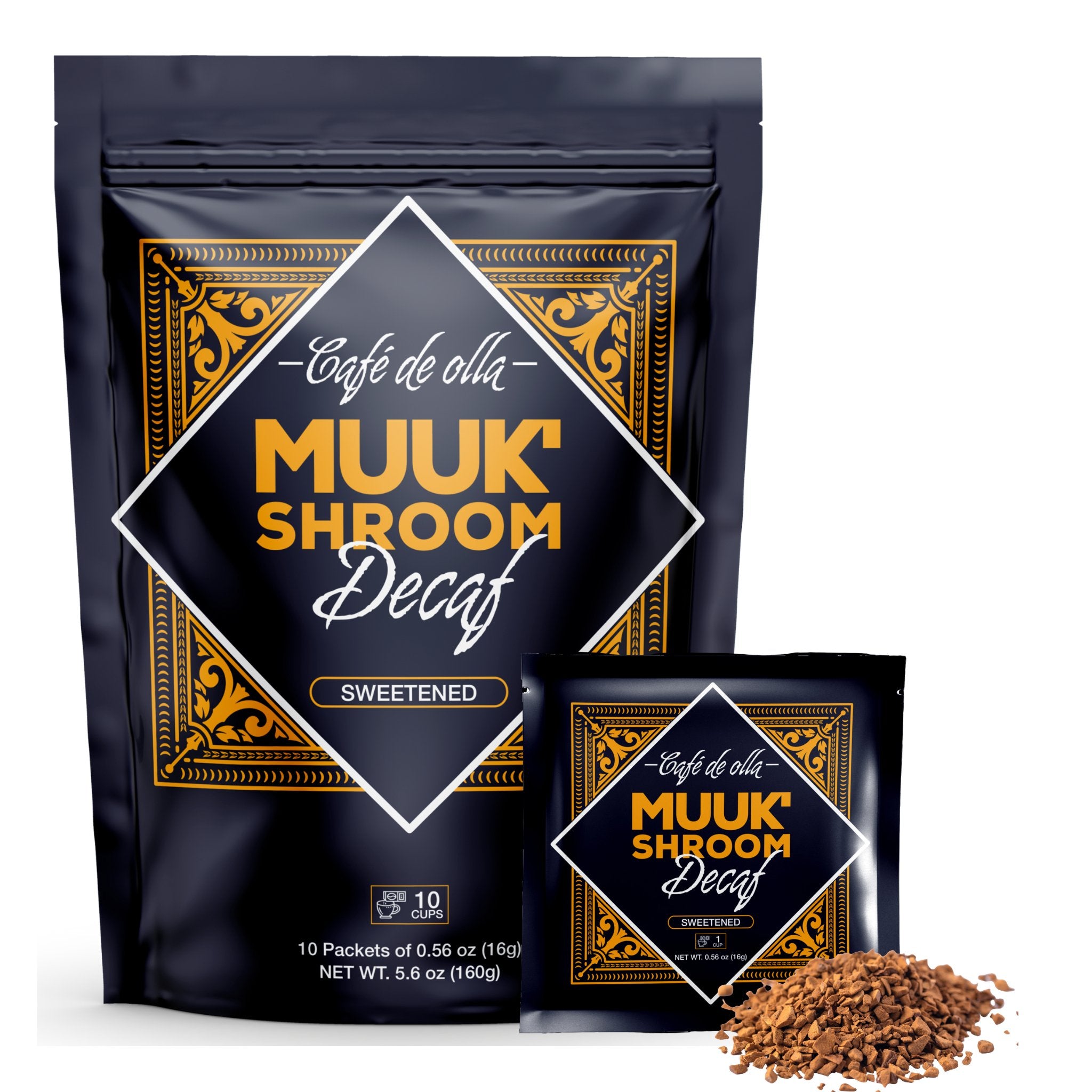 Sweetened Decaf Café de Olla Instant Coffee with Adaptogen Superfoods Blend - MUUK' SUPERFOODS US